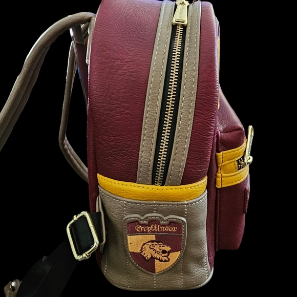 HARRY POTTER RON WEASLEY GRYFFINDOR LEATHER BACKPACK BY LOUNGEFLY - Picture 9 of 16